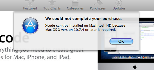 unable to install xcode on mac